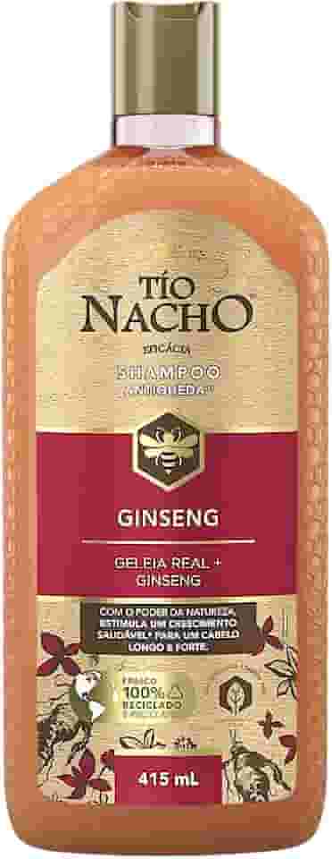 Tio Nacho Shampoo Crescimento Natural Dos Cabelos Com Biotina, Geleia Real E Extrato De Ginseng, Tratamento Antiqueda, Fórmula Fortalecedora Para Cabelos Finos - 415 Ml, 1 Unidade