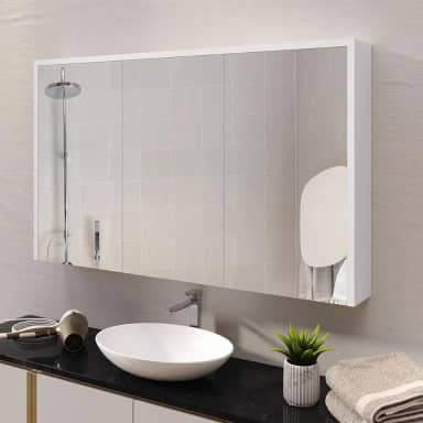 Espelheira Trindade 3 Portas Com Amortecedor Branca (Branco)