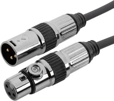 Cabos & Plugs - Cabo de Microfone 1.5m XLR Macho - Fêmea, 20AWG Plugues de Metal, Alta Fidelidade, Balanceado, Pinos Banhados a Ouro, 150cm, Cobre Oxygen Free (1.5m, 1)