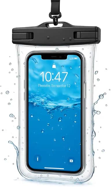 Capa Case para Celular a Prova D'Água Impermeável Transparente Universal Proteção Completa IPX8 Sensível ao Toque Ideal para Praia Trilhas Piscina Viagens (PRETA)