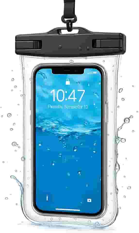 Capa Case para Celular a Prova D'Água Impermeável Transparente Universal Proteção Completa IPX8 Sensível ao Toque Ideal para Praia Trilhas Piscina Viagens (PRETA)