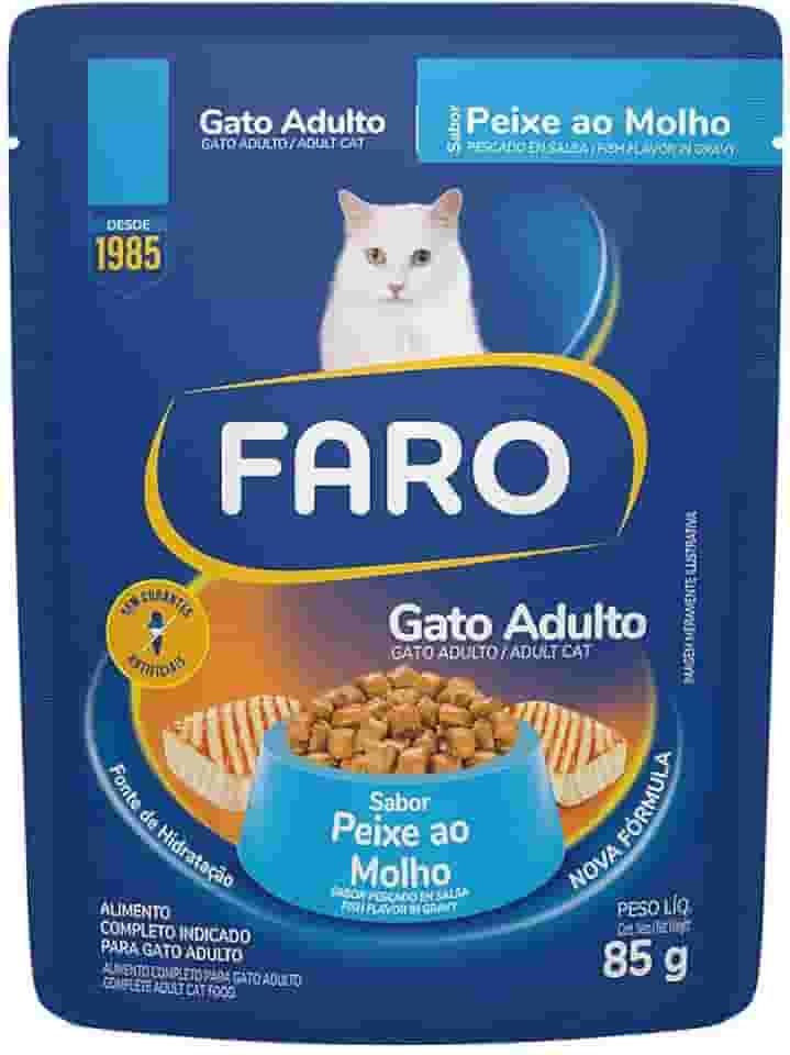 Ração Umida Faro Sache Gato Adulto Sabor Peixe 85g