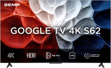Smart TV Semp 65 Polegadas LED HVA 4K S62 WiFi Bluetooth Google TV 3 HDMI HDR10+ Dolby Audio 65S62