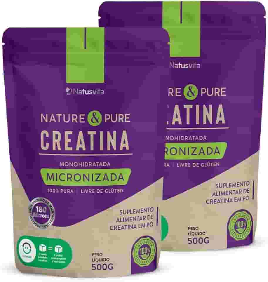 Creatina Pura 1kg Monohidratada Micronizada à 180 mícrons. 101% de Pureza em Laudo. Livre de Metais Pesados