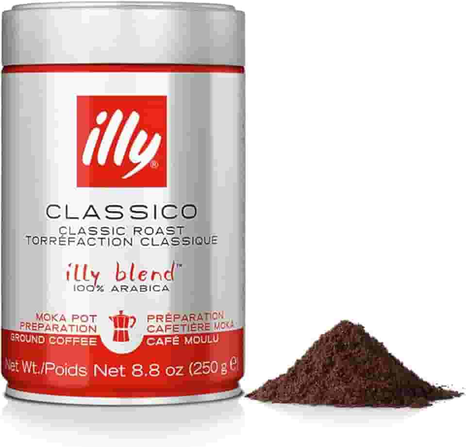 Café illy Torrado e Moído Clássico Para Cafeteiras Mokas - 250g