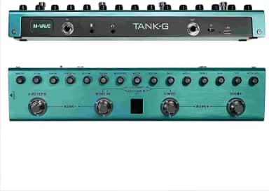 KINGSTER M-VAVE Tank-G Pedal de Guitarra Multi-Efeitos, Effects Pedal guitarra Reverb Delay MOD AMP Bateria lítio Recarregável, 36 Presets, 9 Preamp Slots, 8 IR Cab Slots, 3 Simulação, Delay, Reverb
