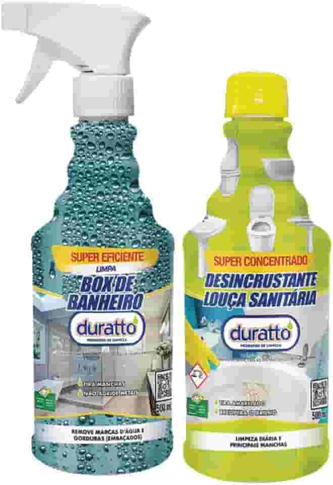 Kit Limpeza Pesada Banheiro Limpa Box e Vaso Sanitário 500ml Dura-tto