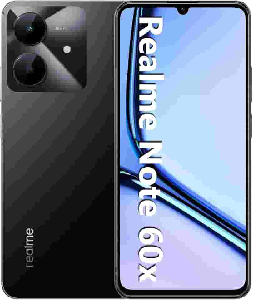 Smartphone Realme Note 60x RMX3938 4GB de RAM/ 128GB/Bateria de 5000mAh e tela de 6,74" 90Hz HD/Midnight Black (Preto)