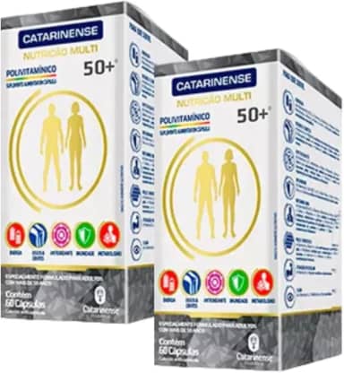 Polivitamínico A-Z 50+ Sênior - 2 unidades de 60 Cápsulas - Catarinense