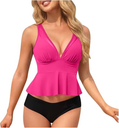 Conjunto de 2 peças de roupa de banho de costas nuas para mulheres, sexy, triângulo havaiano, 2 peças, roupa de banho de microbiquíni, tanquíni, 2 peças