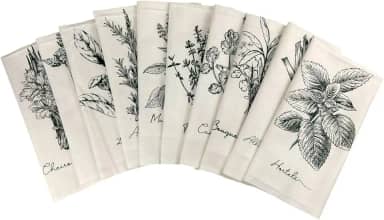 Kit 5 Panos De Prato Crú Extra Rústico Coleção Temperos