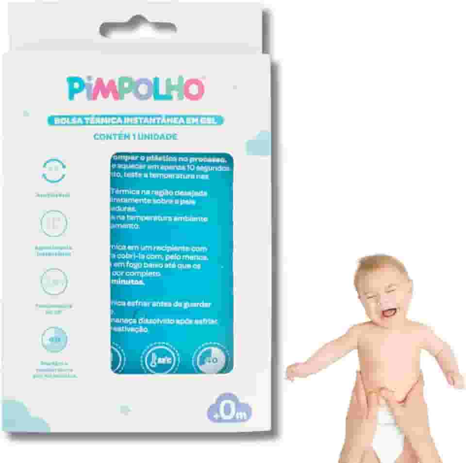 BOLSA TERMICA Aqucimento Instantaneo EM GEL Alívio de Cólicas Para Bebe Não Precisa de Microondas - 12x10cm PIMPOLHO