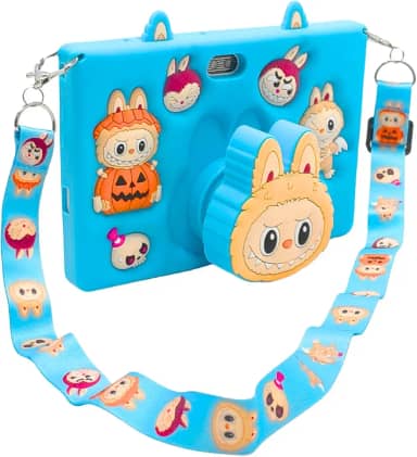 Tablet Infantil E15 Tela 7' IPS 128GB / 8GB RAM Bateria 4000 mAh, Câmera 8MP com Capa Silicone e Alça para Jogos, Entretenimento (Azul)