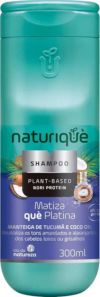 Shampoo, Para todos os tipos de cabelos, Matiza què platina, Neutraliza os tons amarelados e alaranjados dos cabelos loiros ou grisalhos, 300ml