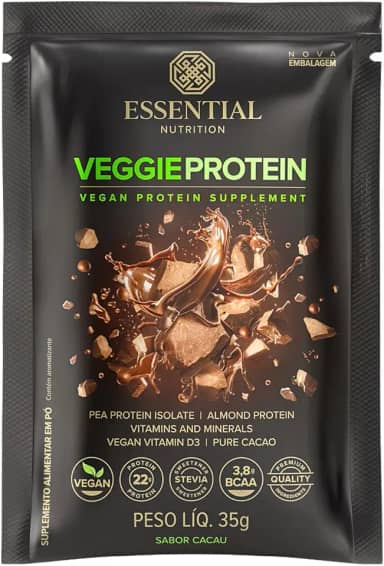 Veggie Protein Cacao Sachê Essential Nutrition 35g