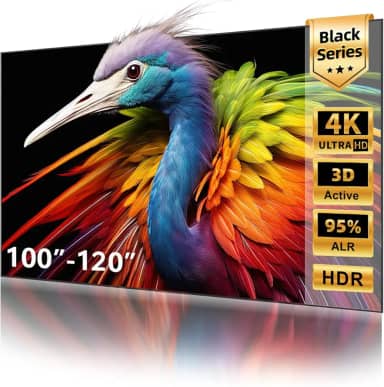 NothingProjector Tela de Projetor, 100 polegadas, Rejeição de Luz Ambiente ALR CLR, 4K Ultra HD, Quadro Fixo 16:9, Tela de Projeção Montada na Parede para Projetores de Curta Distância, Série Preta