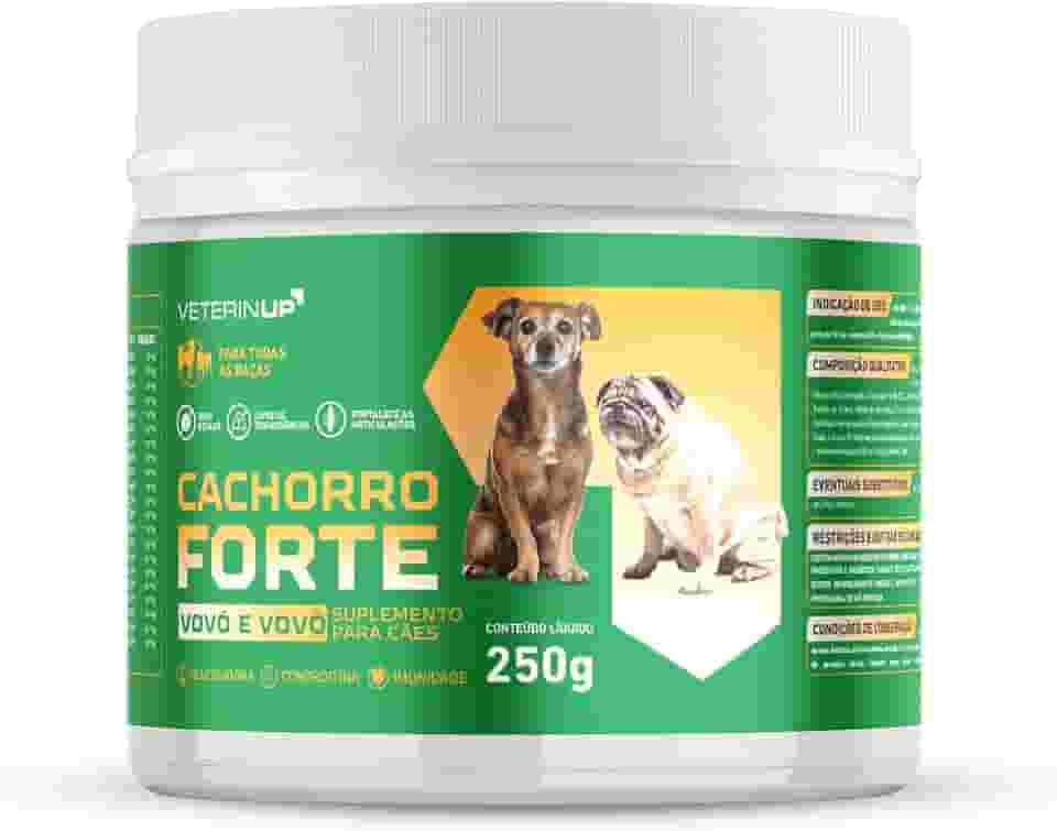 Suplemento Cachorro Forte Vovô e Vovó 250g | Fortalece Ossos, Articulações e Imunidade Canina | Reduz Queda de Pelos, Melhora Digestão e Aumenta a Energia | Desenvolvidos por Veterinários | VeterinUp