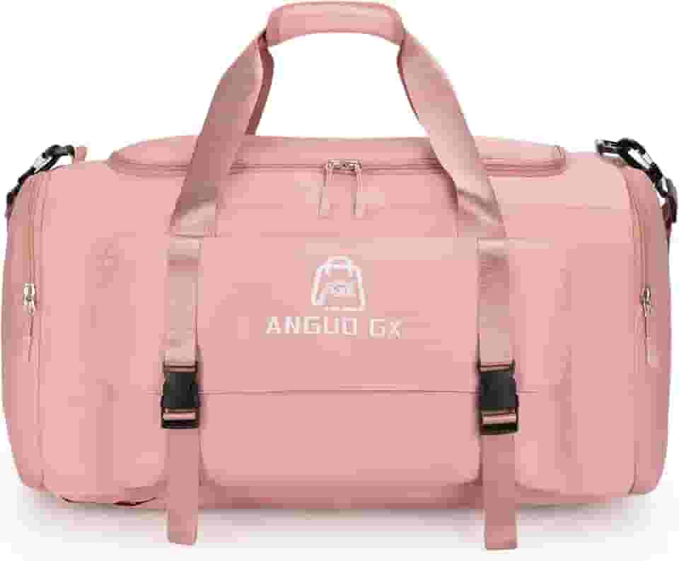 Angoo GX Bolsa de Viagem Grande, 40 L, 5 Compartimentos com Zíper, Poliéster Resistente, Alças Removíveis, Azul Marinho