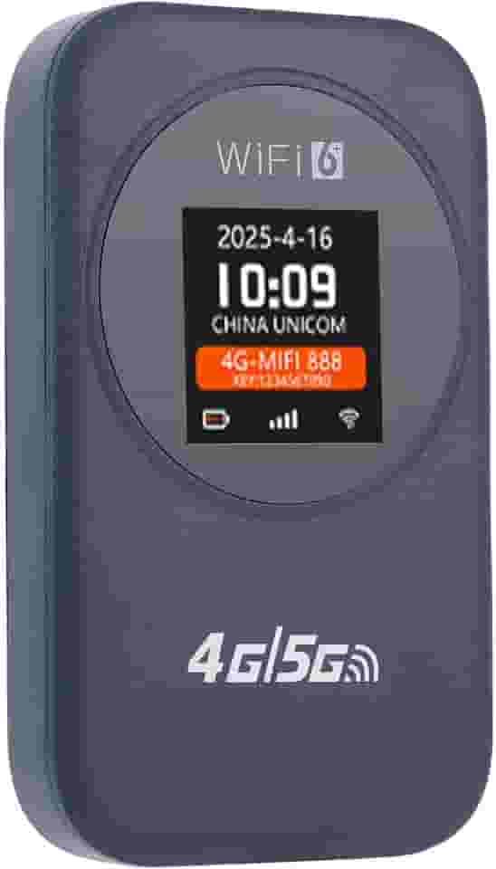 Roteador WiFi Portátil 4G 300Mbps 2.4G Time Display Mobile Hotspot, Estabilidade para Viagens, Compatível Com Internet Portátil, Bateria de 3000mAh, Fácil Operação, Informações