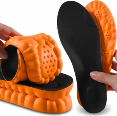 Palmilha Ortopédica 4D – Suporte do Arco e Calcanhar – Alívio da Dor Amortecimento com Alta Absorção de Impacto – Respirável e Antiodor – Unissex para Tênis, Botas e Sapatos (39_40)