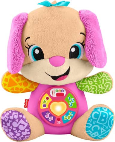 Fisher-Price Aprender e Brincar Brinquedo para Bebês Irmã do Cachorrinho Aprende Comigo para crianças a partir de 6 meses