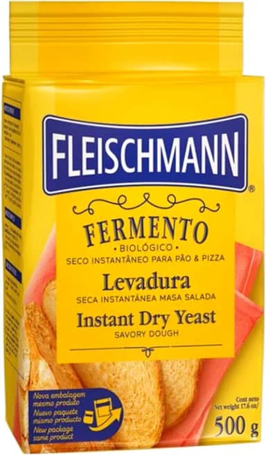 Fermento Biológico Seco Instantâneo Fleischmann Massa Salgada 500g