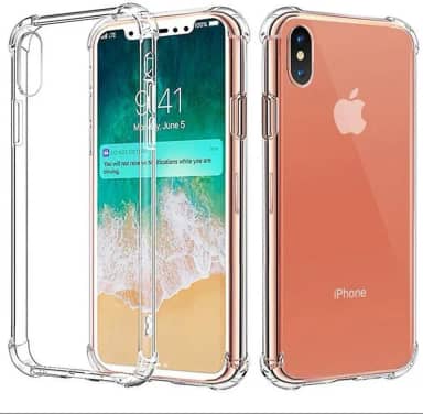 CAPA PARA CELULAR IPHONE X BORDA ANTI IMPACTO TPU TRANSPARENTE