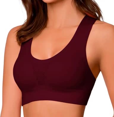 Top de Academia Fitness com Microfuros Alta Sustentação Sem Costura Poliamida Selene Feminino