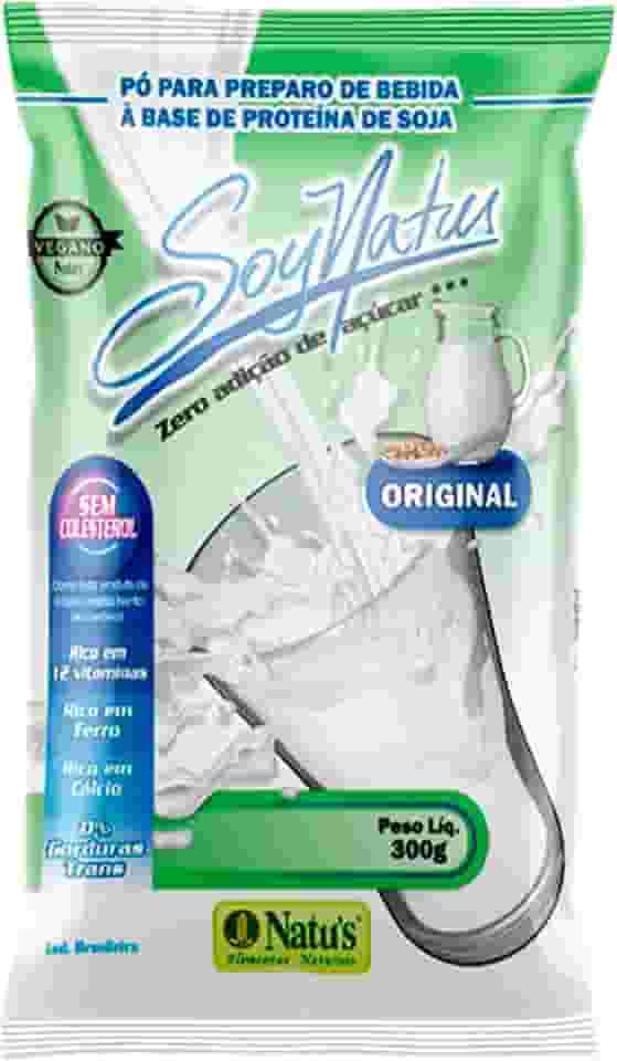 Natu's, Leite de Soja, SoyNatus, Vegano, Sabor Original, Zero, 300 Gramas