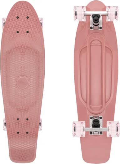 KMX Skate de 55 e 68 cm, skate clássico para iniciantes e avançados, mini cruiser board para meninos, meninas, crianças, estudantes, adultos, adolescentes (27 Dusty Rose)