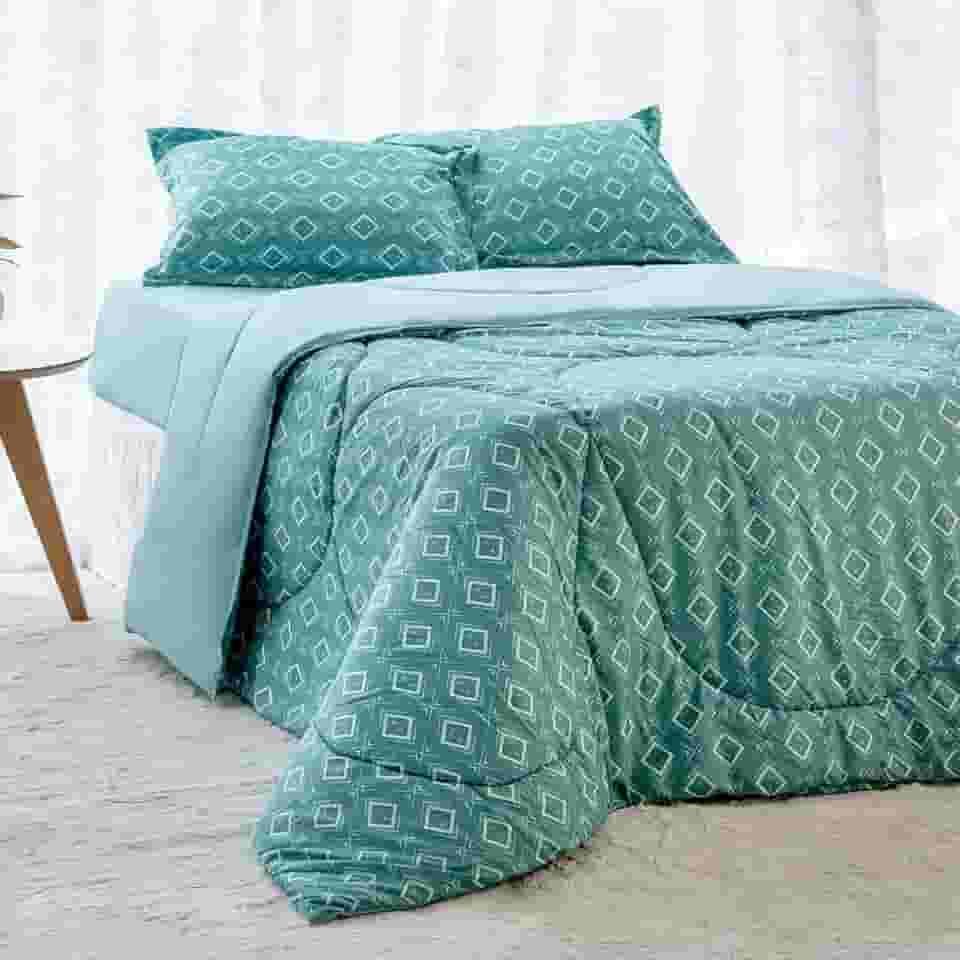 Edredom Twist Casal 1 Peça Sofisticado e Macio Para o Frio (Gilbert)