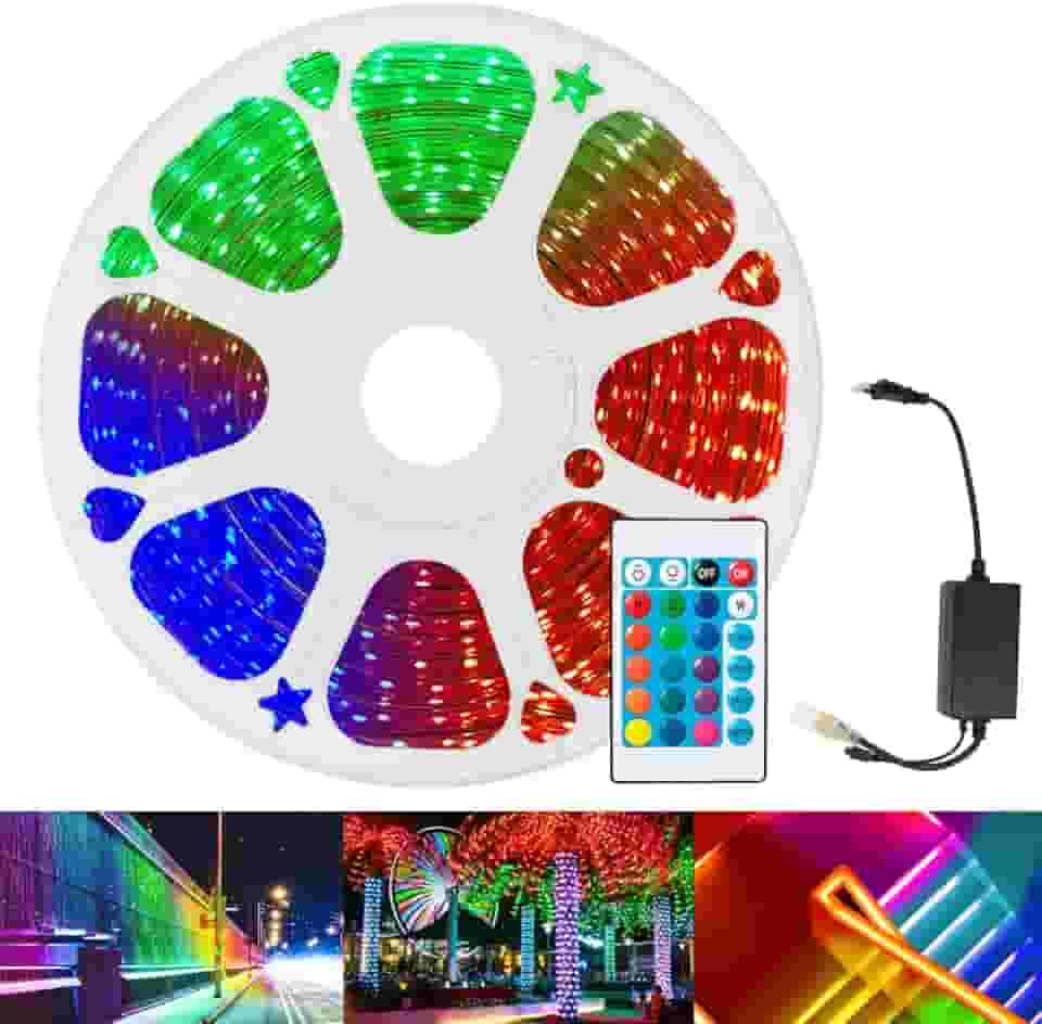 Fita Led 5050 Rgb Com 1 Controle + Fonte 110v ou 220v 15 Metros Ip65 (RGB 220v)