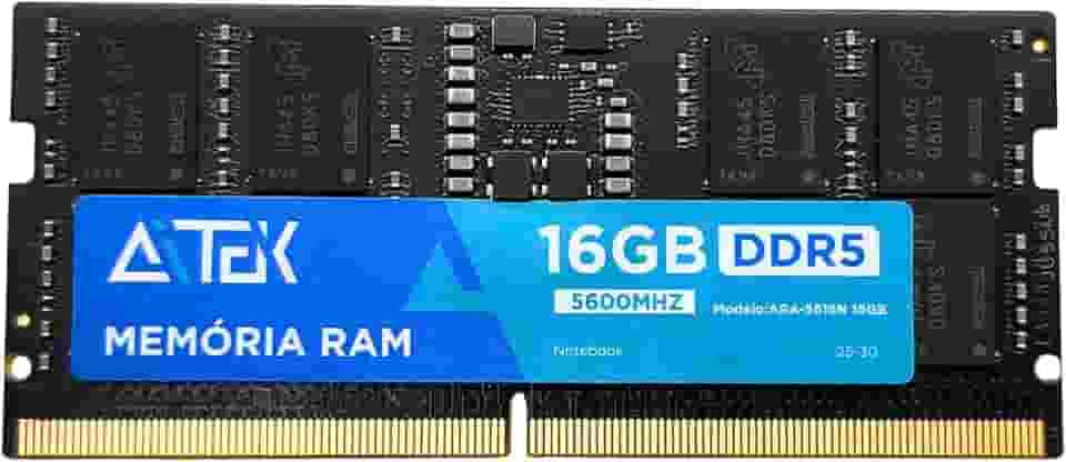 Memória Ram 16GB DDR5 5600MHz 1.1V com Alta Desempenho e Performance Jogos, Multitarefas (Notebook)