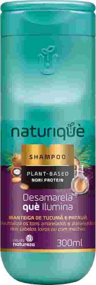 Shampoo, Para todos os tipos de cabelos, Desamarela què ilumina, Neutraliza os tons amarelados e alaranjados dos cabelos loiros ou com mechas, 300ml