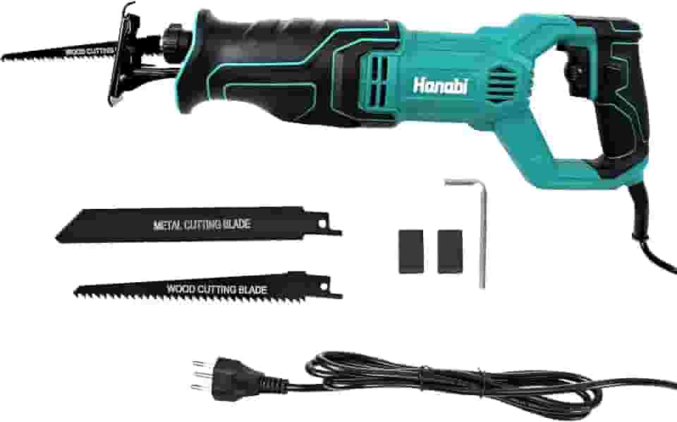 Serra Sabre 20mm 1100w 2800r/min Elétrica Reciprocante Alternativa Serrão Hanabi Laminas para Madeira e Metal