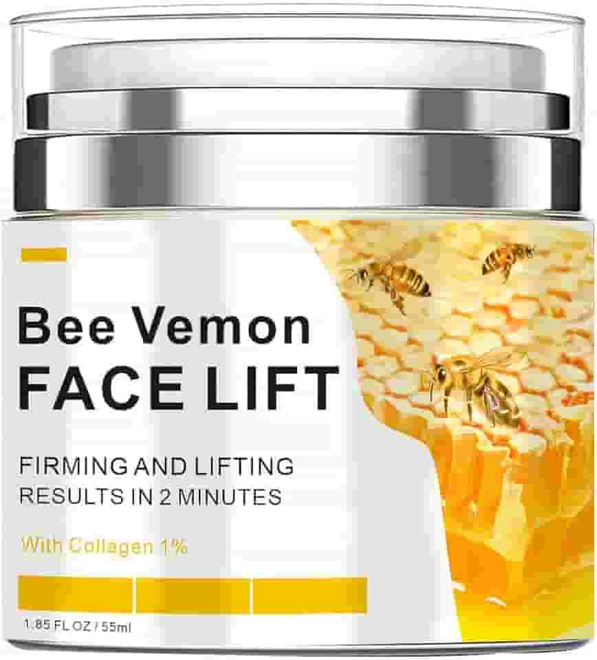 Creme de veneno de abelha, creme facial de veneno de abelha para lifting e recuperação hidratante, hidratante antienvelhecimento com colágeno para todos os tipos de pele 1,85 ml
