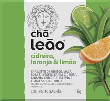 Leão Chá Premium - Cidreira Laranja E Limão 10 Sachês