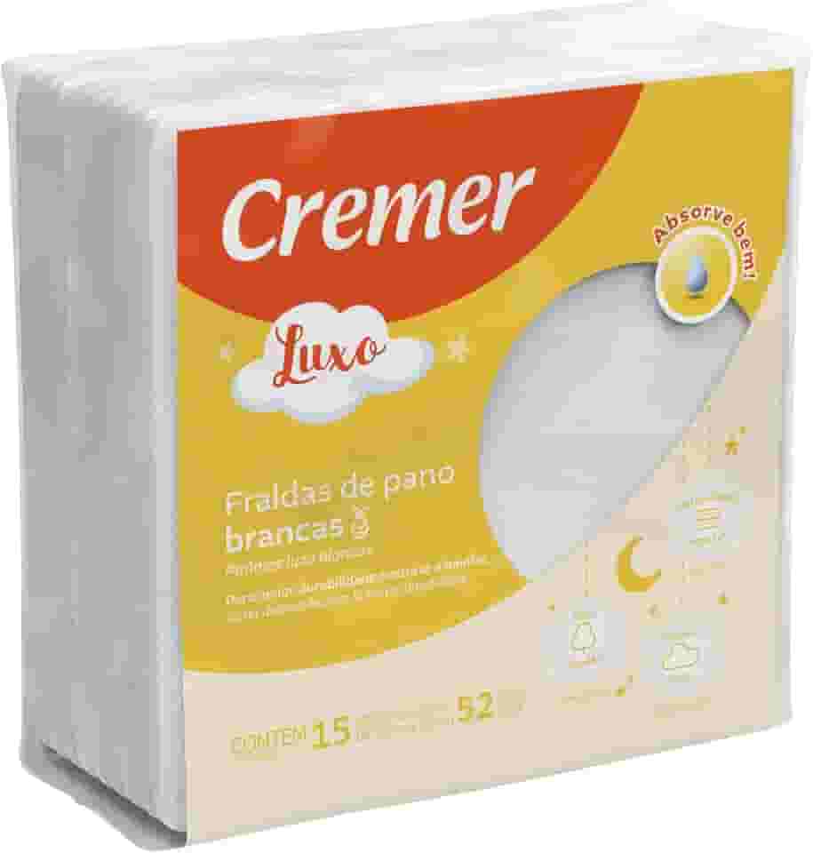 Fralda Luxo Sem Bainha com 15 Unidades Cremer