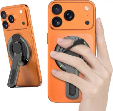 Tobeape Suporte MagSafe 3 em 1 para Celular – Anel Magnético Ajustável com Ímã Dupla Face e Design Anti-Estresse, Compatível com iPhone 17/16/15/14/13/12 e Outros Smartphones (Preto)