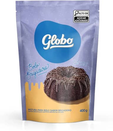 Mistura para Bolo de 400G, Sabor Brigadeiro, Globo.