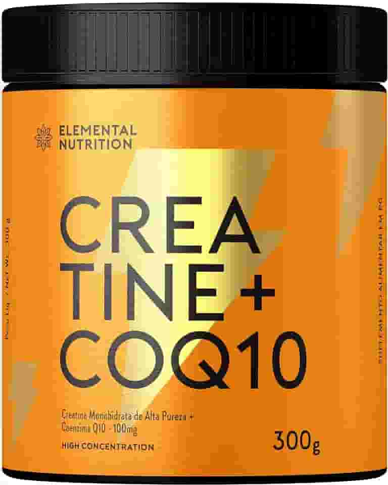 Creatina Pura + Coenzima q10-300g em pó - laudo de Pureza 100%.