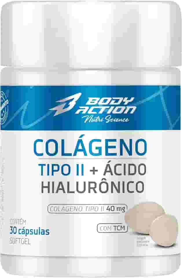 Colageno Tipo 2 40mg + Acido Hialuronico 120mg 30 Softgels Bodyaction