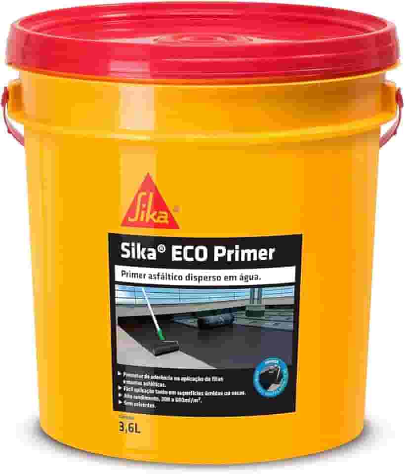 Sika - ECO Primer Preto - Impermeabilização - Superfícies cimentícias - Galão 3,6L