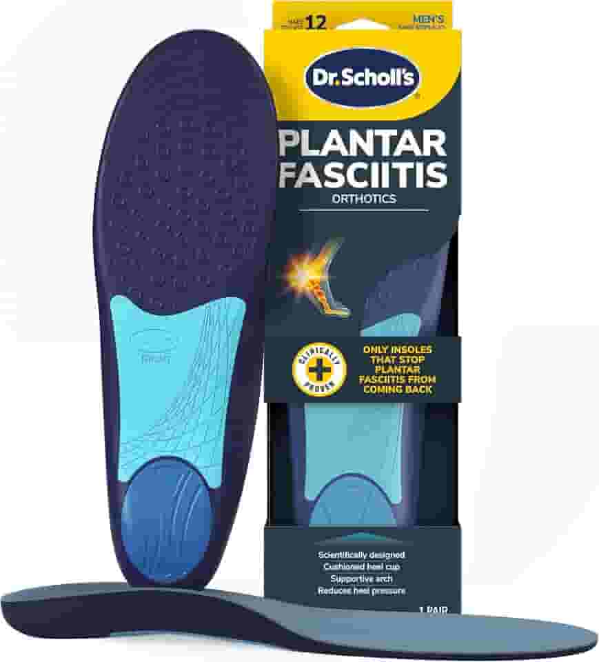 Órteses para alívio da dor da fascite plantar do Dr. Scholl, alívio e prevenção clinicamente comprovados da dor da fascite plantar para homens masculinos: 8-13