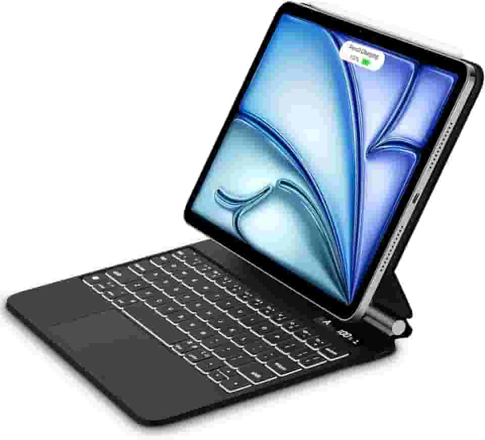 Bettdow Capa com Teclado e trackpad para iPad 10ª Geração 10.9' Polegadas, iPad (A16) 11th Generation 11 Inch 2025; modelos A2696,A2757,A2777,A3354,A3355 e A3356 com Auto Hibernação(preto)