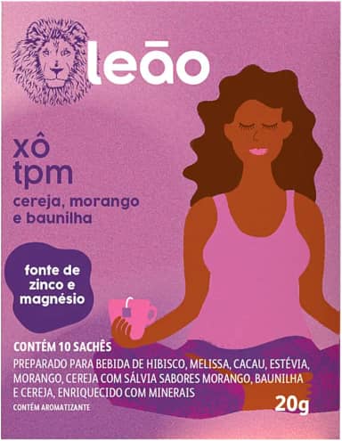 Leão Xô TPM - Cereja, Morango e Baunilha 10 Sachês