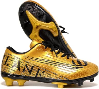 Chuteira Campo Dourada Blank Star Cano Baixo Reforçada 34 ao 45