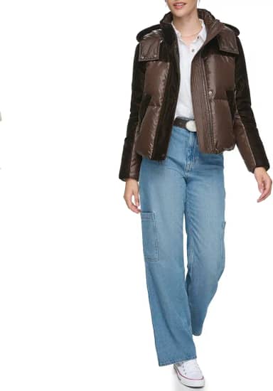 Casaco de penas Mw1ad464 Andrew MarcFeminino