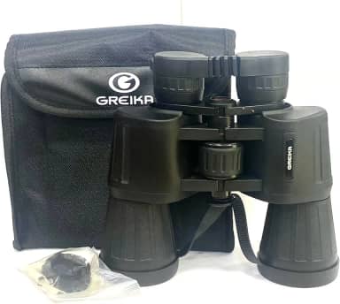 Binoculos com Bolsa, 10x50, Greika, Preto