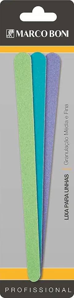Lixas para Unhas com 06 Unidades, 6001B, Marco Boni, Bege